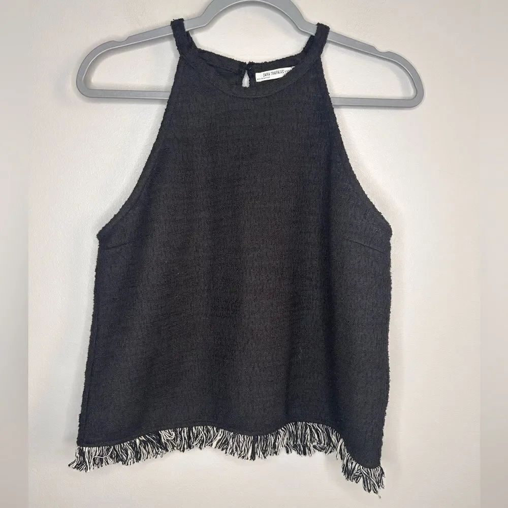 Zara Tweed Fringe Skirt Set